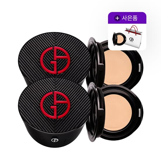 정사각 상품배너 — 화장품 두 개와 사은품 배지가 배치된 결과물